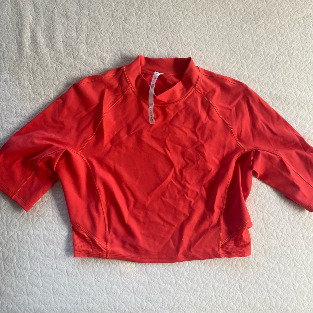 lululemon Orange Crop Top Size 12